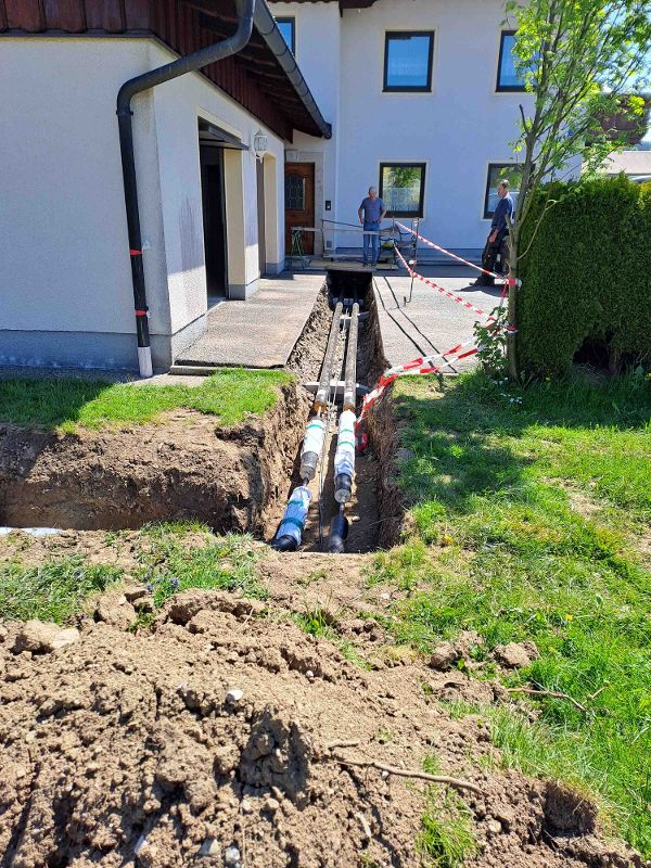 Anschlussleitung für das Nahwärmenetz
