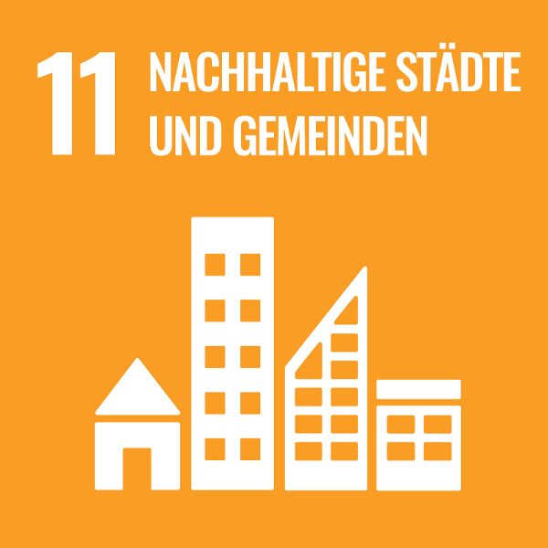 Logo Sustainable Development Goal 11 - Nachhaltige Städte und Gemeinden