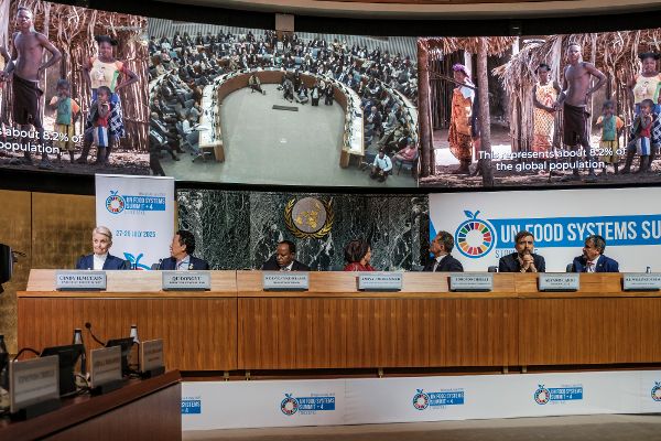 Plenum von hochrangigen Vertretern schauen sich Video an