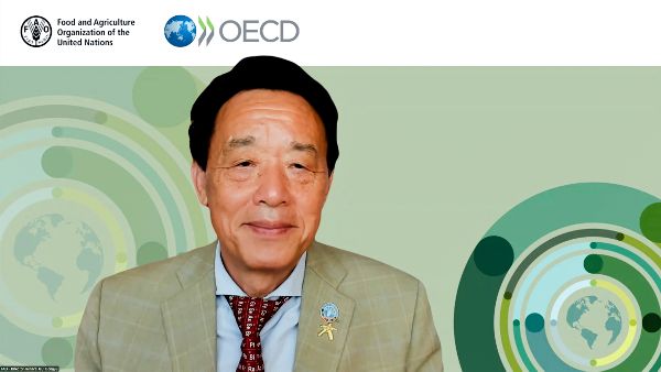 Das Bild zeigt Generaldirektor Qu Dongyu von der Ernährungs- und Landwirtschaftsorganisation der Vereinten Nationen 