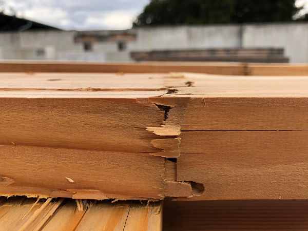 gebrochener Holzbalken