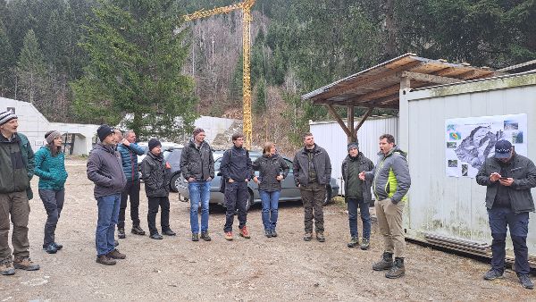 Besichtigung Hochwasserschutzprojekt Kaningerbach