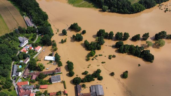 Hochwasser in Woppendorf.