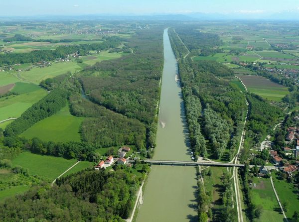 Luftaufnahme Salzach Tittmoming