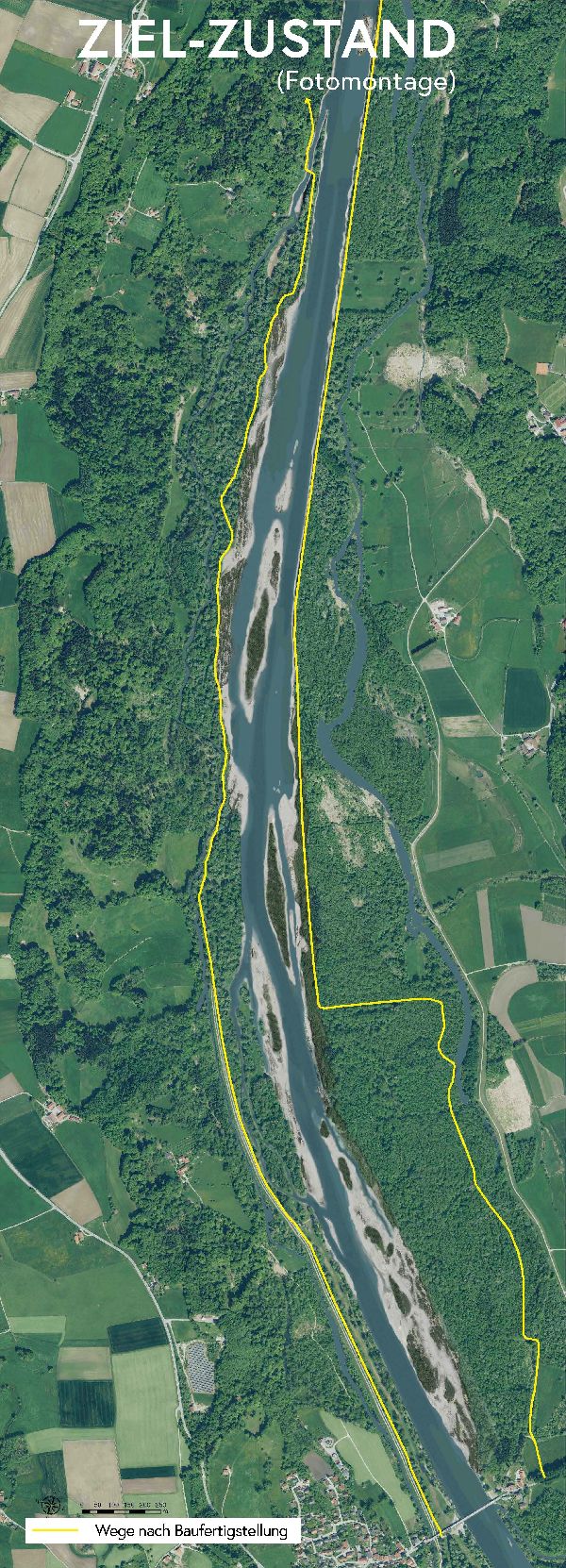 Übersichtskarte - Untere Salzach - Zielzustand