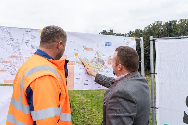 Lageplan des Hochwasserschutz Grafendorf.