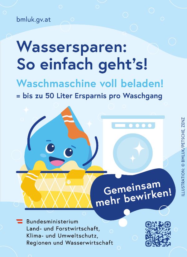 Wasserspartipps bei der Waschmaschine.