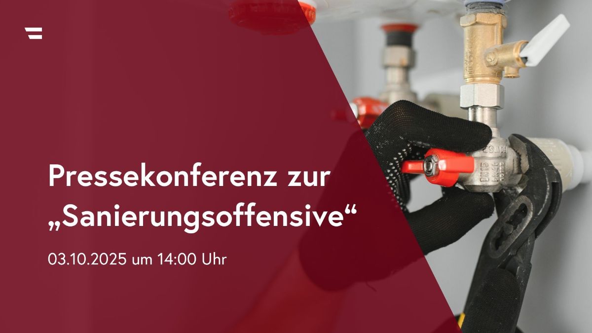 Pressekonferenz zur Sanierungsoffensive