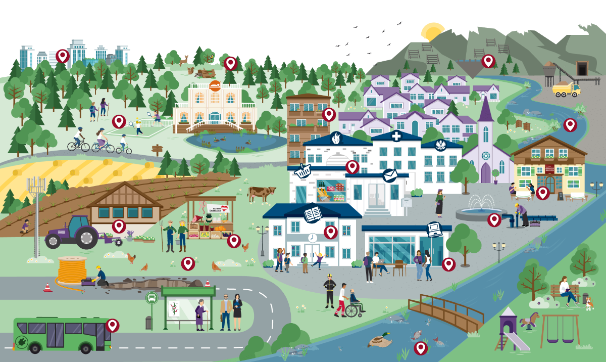 Wimmelbild Regionen