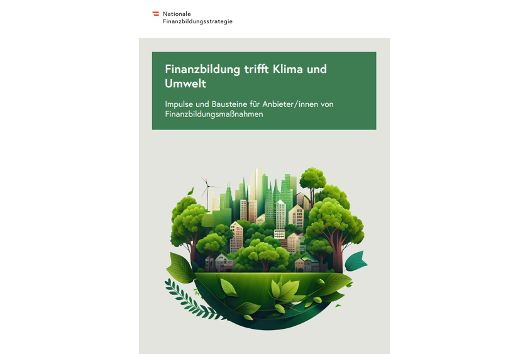 Titelbild - Grafik mit Bäumen, Weltkugel und Gebäuden