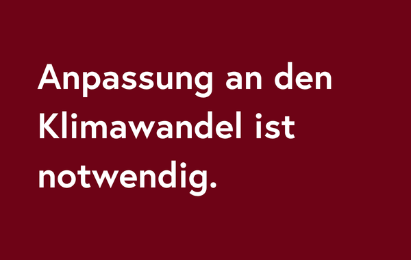7 Anpassung an den Klimawandel ist notwendig