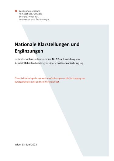 Einstufung von Kunststoffabfällen bei grenzüberschreitender Verbringung