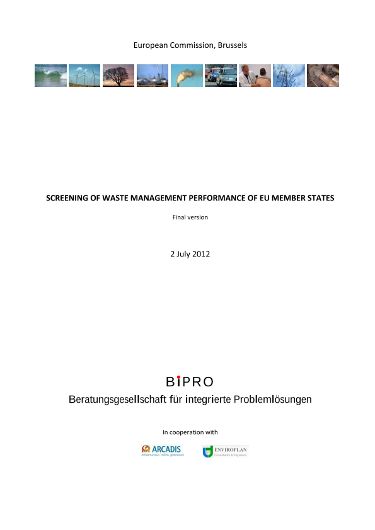 Screening of Waste Management Performance of EU Member States