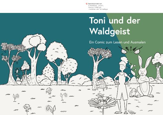 Toni und der Waldgeist - Ein Comic zum Lesen und Ausmalen