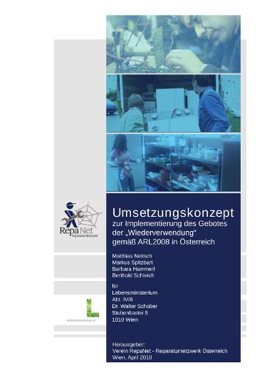 Umsetzungskonzept des Reparaturnetzwerks Österreich (RepaNet)