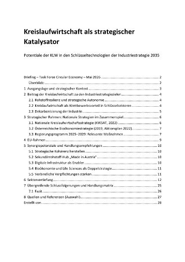 Kreislaufwirtschaft als strategischer Katalysator