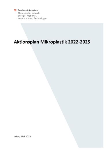 Aktionsplan Mikroplastik 2022-2025