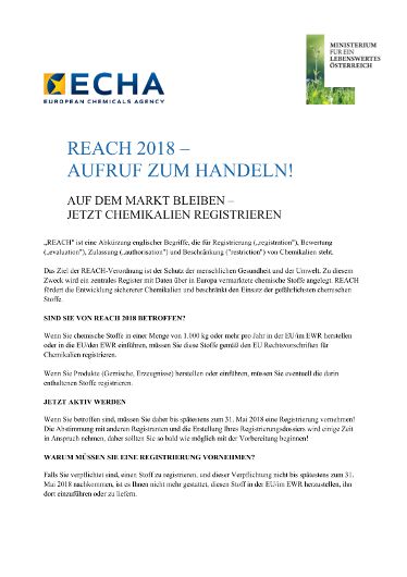 REACH 2018 – Unternehmen