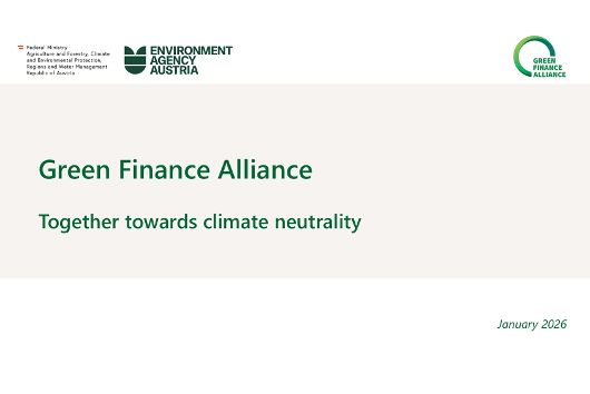 Cover Green Finance Alliance - Together towards climate neutrality - Presentation