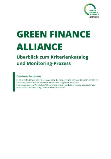 Cover Factsheet Green Alliance<br/>