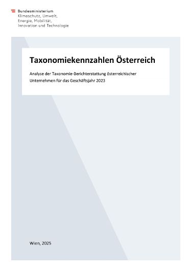 Taxonomiekennzahlen Österreich 2023
