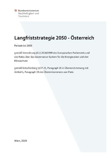 Langfriststrategie Klimaplan Österreich 2050