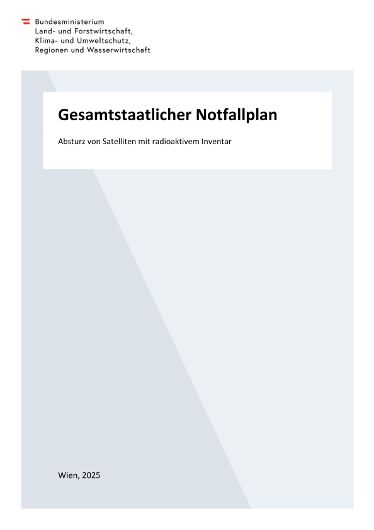 Gesamtstaatlicher Notfallplan - Absturz von Satelliten mit radioaktivem Inventar