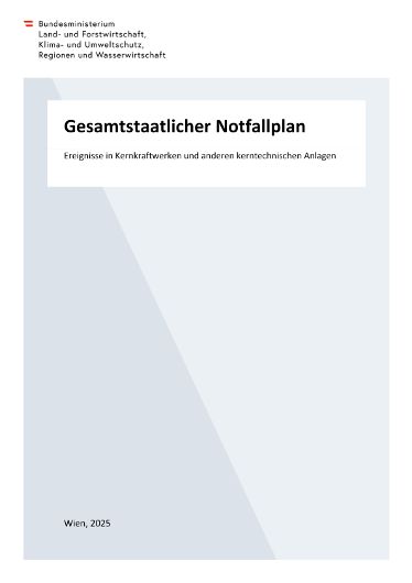 Gesamtstaatlicher Notfallplan - Ereignisse in Kernkraftwerken und anderen kerntechnischen Anlagen