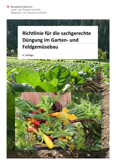 Richtlinie für die sachgerechte Düngung im Garten- und Feldgemüsebau