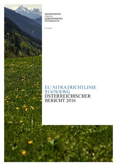 Cover Nitratbericht 2016