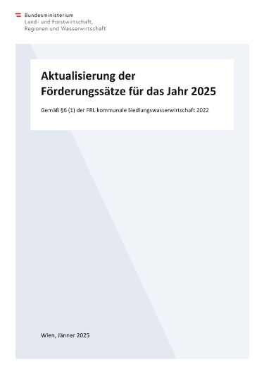 Aktualisierung der Förderungssätze 2025