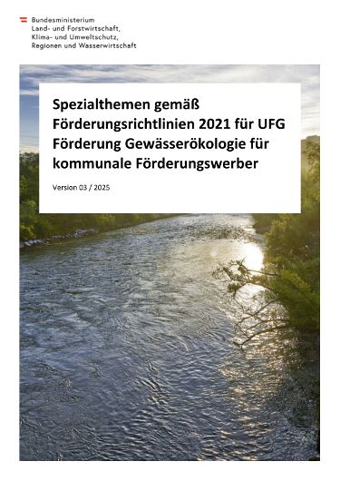 Spezialthemen Förderungsrichtlinien UFG - komm Förderungswerber - Version 03 / 2025