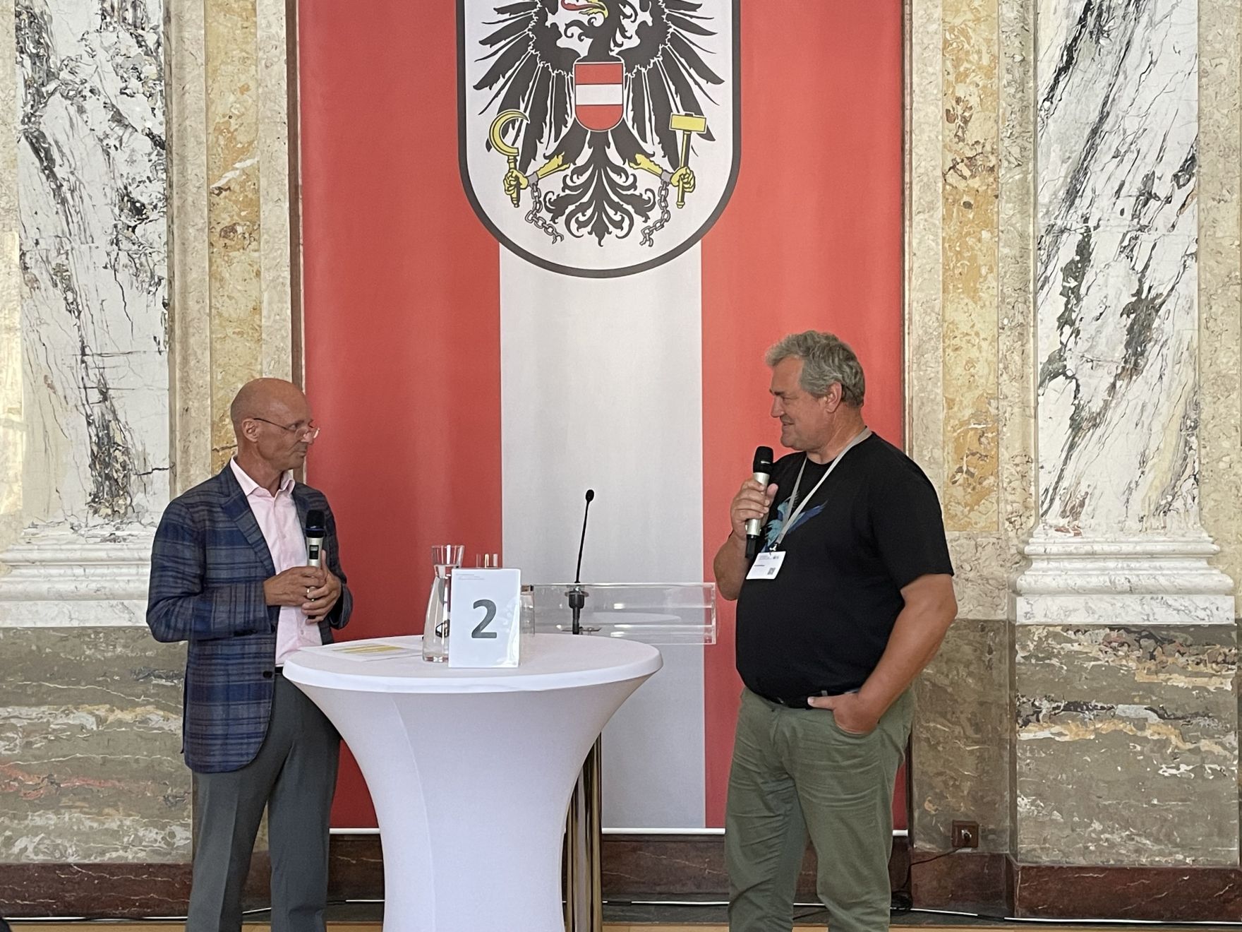 Zur Feier der 40 Jahre Ramsar Konvention in &Ouml;sterreich lud Herr Bundesminister Norbert Totschnig im Marmorsaal im Regierungsgeb&auml;ude ein.
