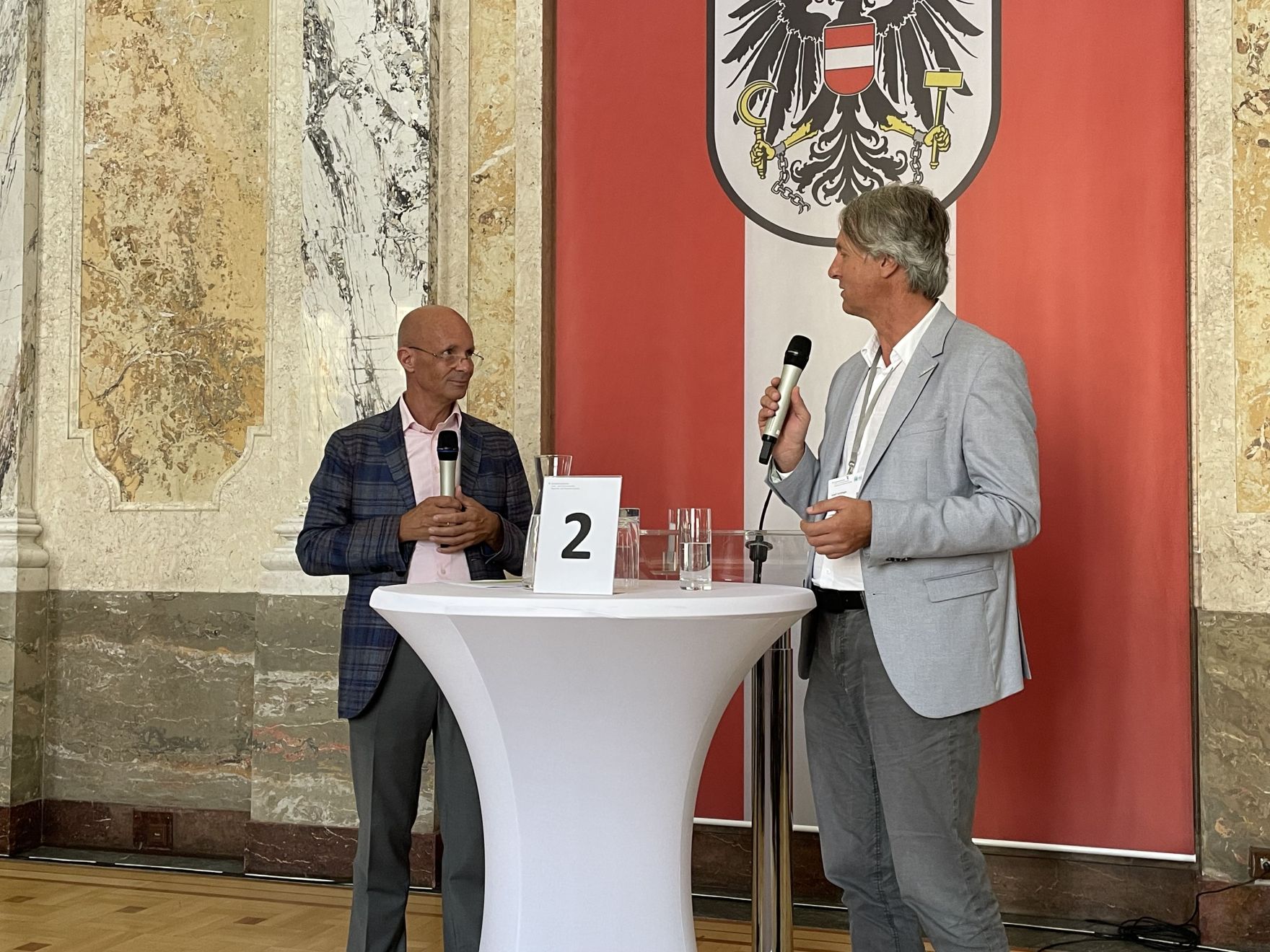Zur Feier der 40 Jahre Ramsar Konvention in &Ouml;sterreich lud Herr Bundesminister Norbert Totschnig im Marmorsaal im Regierungsgeb&auml;ude ein.