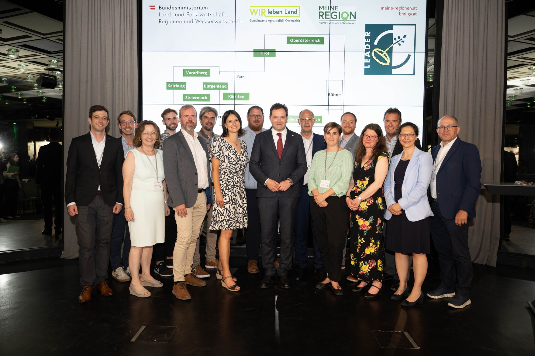 Die Lokale Entwicklungsstrategie (LES) beschreibt, zu welchen Themen die jeweilige LEADER Region in der Periode 2023&ndash;2027 arbeitet, welche Art von Projekten gef&ouml;rdert werden und wie der Modus der Projektf&ouml;rderung abl&auml;uft. Zum Start der neuen Periode wurden 83 LEADER Regionen ausgezeichnet und Herr Bundesminister Norbert Totschnig &uuml;bermittelt die Zertifikate bei der Veranstaltung.