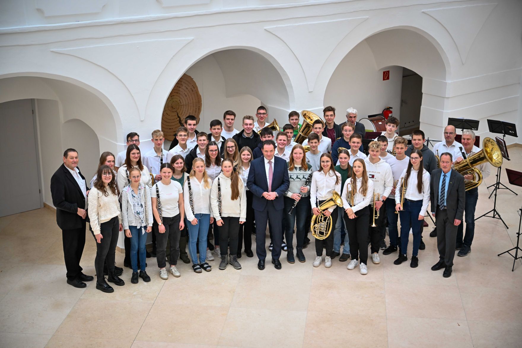 RHP_0678.jpg Im Rahmen der RegionIMpuls-Tour besuchte Herr Bundesminister Norbert Totschnig die HBLFA Francisco Josephinum in Wieselburg in Niederösterreich.