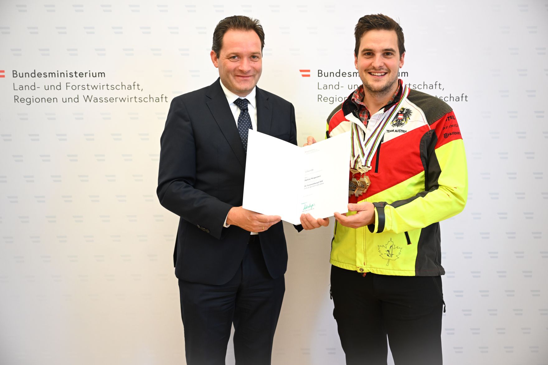 RHP_6800.jpg Von 19. bis 22. April 2023 fand die Forstwettkampf-Weltmeisterschaft in Tartu, Estland statt. Das österreichische Team konnte hier ihr Können unter Beweis stellen und holte sich den Weltmeistertitel. Wir gratulieren recht herzlich!