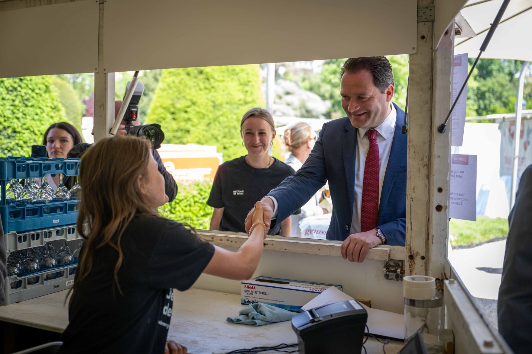Herr Bundesminister besuchte gemeinsam mit B&uuml;rgermeister der Stadt Wien Michael Ludwig das Genussfestival im Stadtpark.