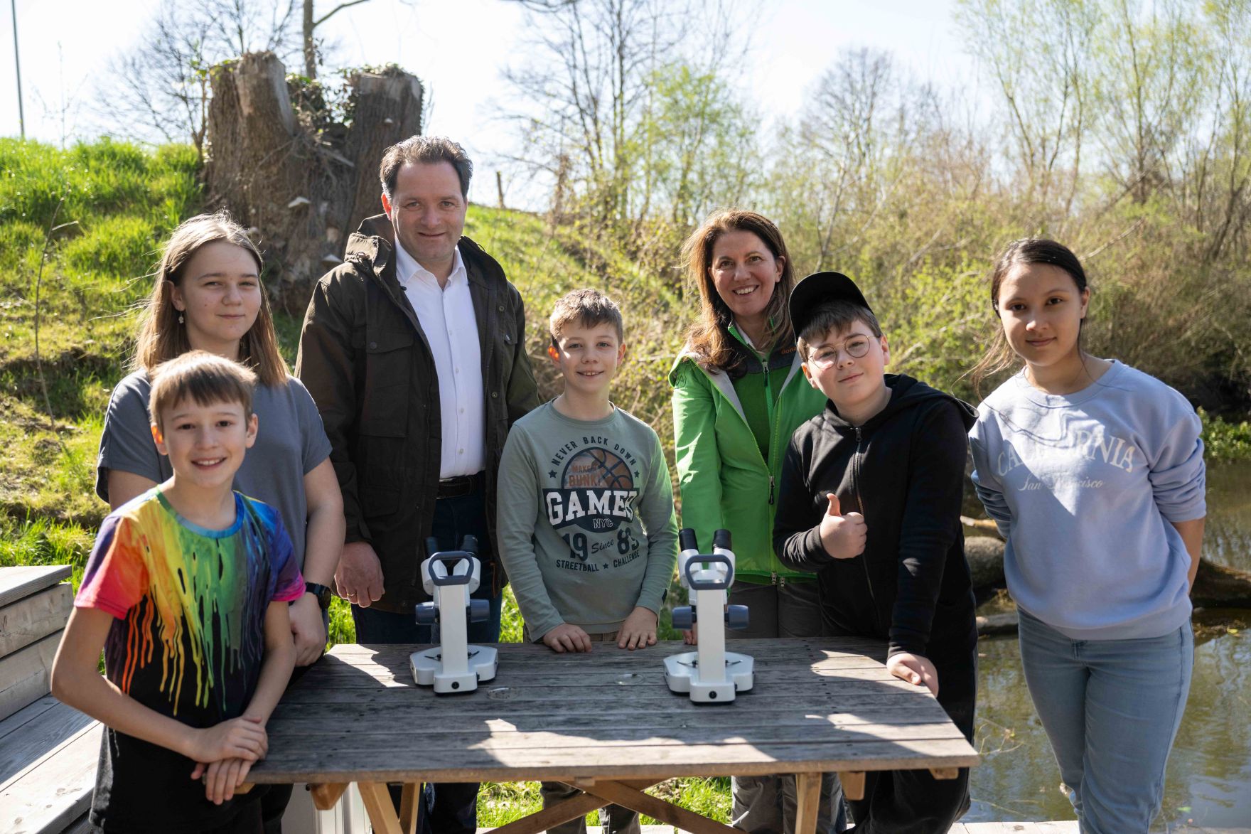 DSC_2300.jpg Im schlossORTH Nationalpark machte Bundesminister Norbert Totschnig gemeinsam mit LH-Stv. Stephan Pernkopf einen Rundgang auf der Schlossinsel und besichtigte die neuen Attraktionen.