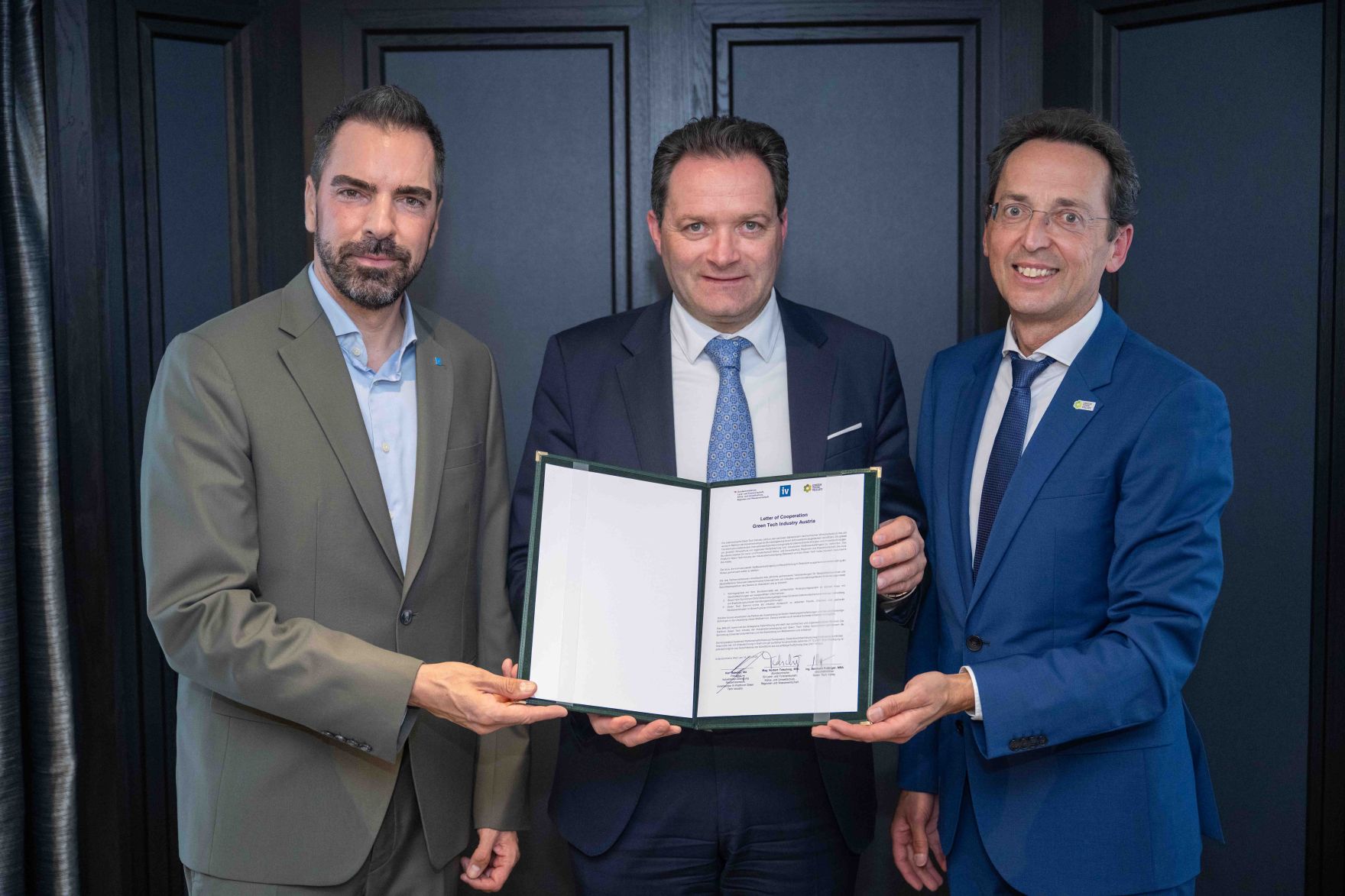 Mit einer gemeinsamen Absichtserkl&auml;rung setzen das Bundesministerium f&uuml;r Land- und Forstwirtschaft, Klima- und Umweltschutz, Regionen und Wasserwirtschaft (BMLUK), die IV-Plattform Green Tech Industry sowie das Green Tech Valley ein starkes Signal f&uuml;r die Zukunft der &ouml;sterreichischen Umwelt- und Energietechnologiebranche.