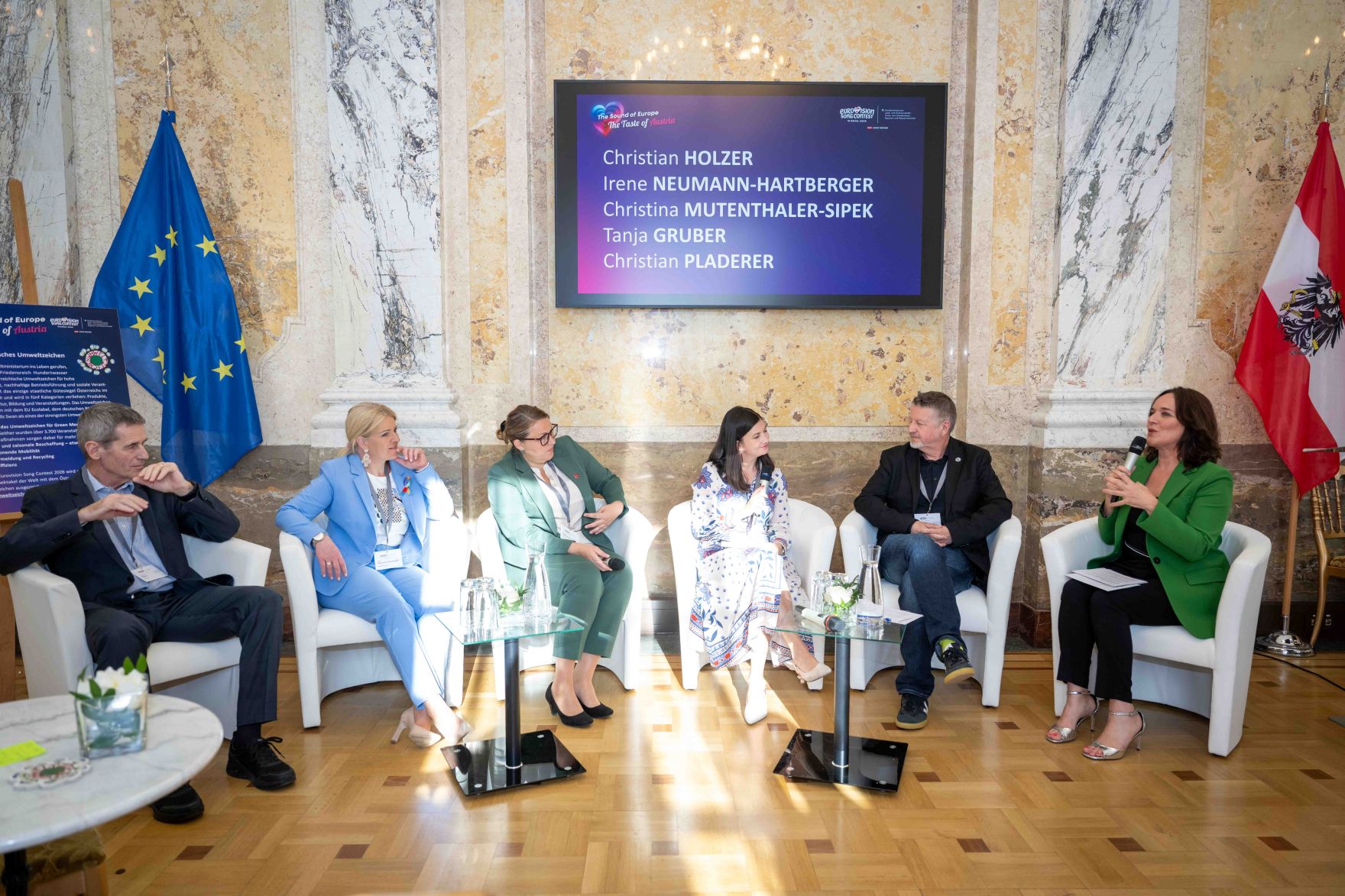 Im Rahmen des Eurovision Song Contest lud Bundesminister Norbert Totschnig zum Side-Event &bdquo;The Sound of Europe, the Taste of Austria&ldquo; ins Landwirtschaftsministerium am Stubenring internationale G&auml;ste sowie Delegationen der teilnehmenden Nationen ein.