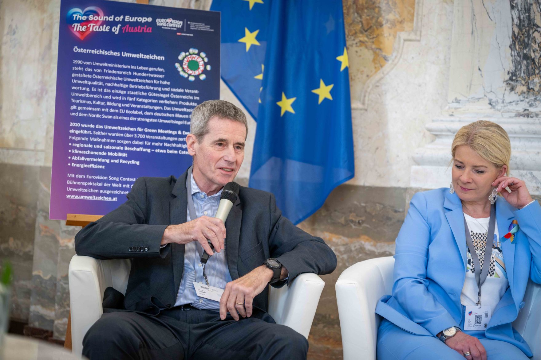 Im Rahmen des Eurovision Song Contest lud Bundesminister Norbert Totschnig zum Side-Event &bdquo;The Sound of Europe, the Taste of Austria&ldquo; ins Landwirtschaftsministerium am Stubenring internationale G&auml;ste sowie Delegationen der teilnehmenden Nationen ein.