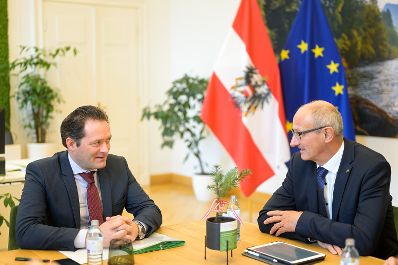 Am 10.11.2022 empfing Bundesminister Norbert Totschnig Tirols Landeshauptmann Anton Mattle in Wien.