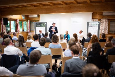Beim Forum Alpbach fand eine Content Session zum Thema &bdquo;The Geopolitics of Food Security&ldquo; mit BM Norbert Totschnig, Martin Frick, Wolfgang Burtscher und Beatrix Wepner statt.