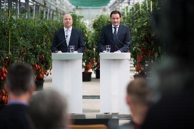 Statistik Austria Generaldirektor Tobias Thomas und Landwirtschaftsminister Norbert Totschnig haben in einer gemeinsamen Pressekonferenz die Ergebnisse der Agrarstrukturerhebung 2020 vorgestellt.