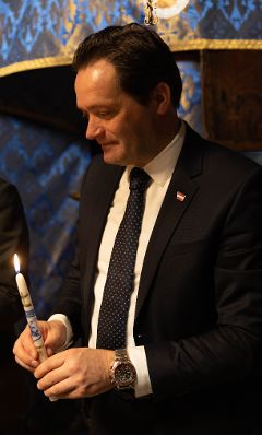 Im Rahmen seiner Arbeitsreise nach Israel besuchte Landwirtschaftsminister Norbert Totschnig die Geburtskirche in Bethlehem.
