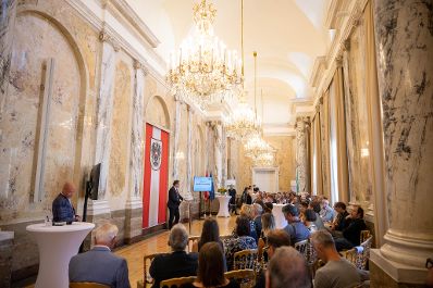 Zur Feier der 40 Jahre Ramsar Konvention in &Ouml;sterreich lud Herr Bundesminister Norbert Totschnig im Marmorsaal im Regierungsgeb&auml;ude ein.
