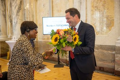 Zur Feier der 40 Jahre Ramsar Konvention in &Ouml;sterreich lud Herr Bundesminister Norbert Totschnig im Marmorsaal im Regierungsgeb&auml;ude ein.