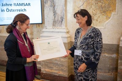 Zur Feier der 40 Jahre Ramsar Konvention in &Ouml;sterreich lud Herr Bundesminister Norbert Totschnig im Marmorsaal im Regierungsgeb&auml;ude ein.