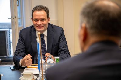 Vito Cecere, Botschafter f&uuml;r Deutschland, besuchte Herrn Bundesminister Norbert Totschnig im Regierungsgeb&auml;ude am Stubenring.